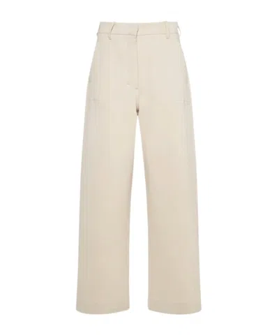 Max Mara Belt-loop Casual Pants In Nude