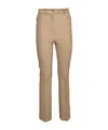 Max Mara Tabarin Pants In Camel Cotton Twill In Nude