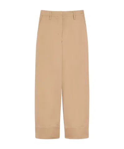 Max Mara Belt-loop Casual Pants In Nude