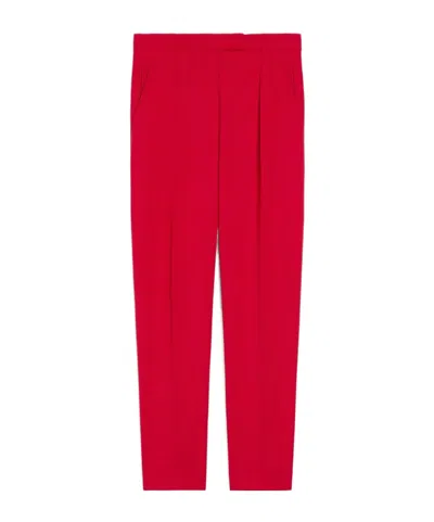 Max Mara Belt-loop Casual Pants In Red