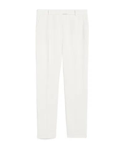 Max Mara Belt Loop Casual Pants In White