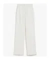 Max Mara High-waisted Wool Casual Pants In White