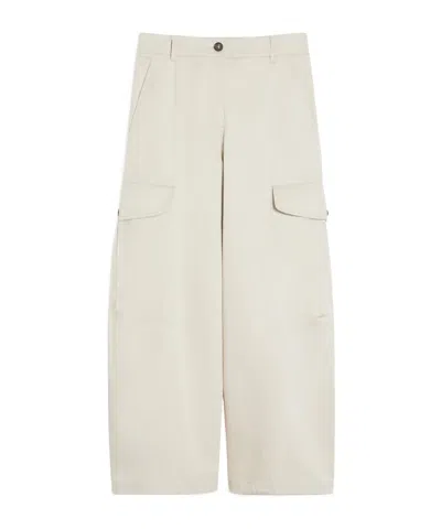 Max Mara Belt-loop Casual Pants In White