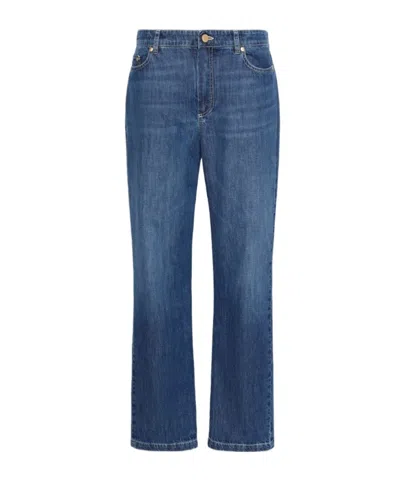 Max Mara Belt Loop Jeans In Black