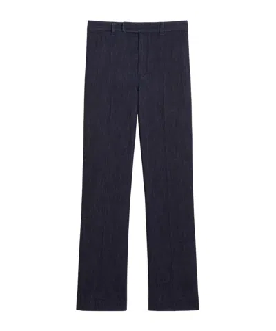 Max Mara Smmdiana Cropped Trousers In Blue