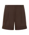 Max Mara Shorts Bergen In Cotone Stretch Marrone  Donna In Brown