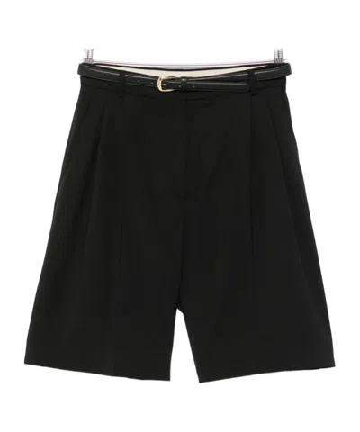 Max Mara Belt Loop Shorts In Black