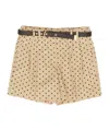 Max Mara Belt Loop Shorts In Brown