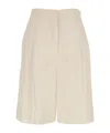 Max Mara Belt Loop Shorts In Neutral