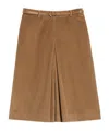 Max Mara Belt Loop Skirt In Brown