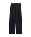 Max Mara Belt Loop Wool Casual Pants In Black