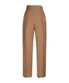 Max Mara 'wide-leg Cool Wool Trousers 'r In Brown