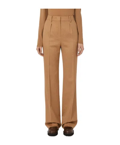 Max Mara Belt Loops Slacks In Brown