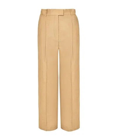 Max Mara Belt Loops Slacks In Cream