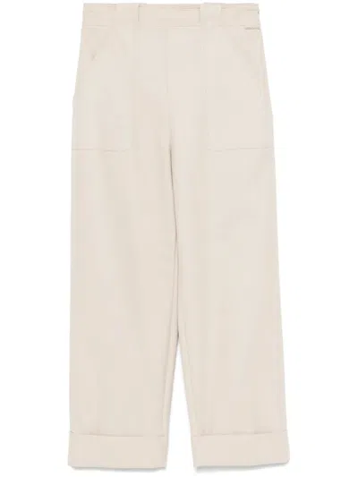 Max Mara Belt Loops Slacks In Neutral