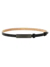 Max Mara New Plate Buckle Leather Belt In Black