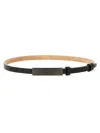 Max Mara Adjustable Length Newplate 15 Belt In Black