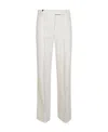 Max Mara Pegno Viscose Blend Trousers In White