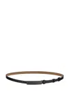 Max Mara New Plate Buckle Leather Belt In Black