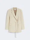 Max Mara Belted Blazer In Sand