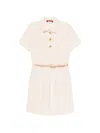 Max Mara Belted Button-front Mini Dress In Neutral