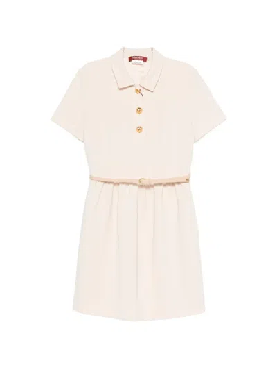 MAX MARA BELTED BUTTON-FRONT MINI DRESS