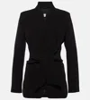 Max Mara Womens Black Fronda Flared-hem Slim-fit Stretch-woven Jacket In Black