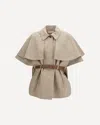 Max Mara Beige Cotton Coat In Neutral