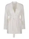 Max Mara Belted Cashmere Cardi-coat In White