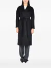 Max Mara Belted Cashmere Coat In Black