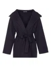 Max Mara Belted Coat In Black