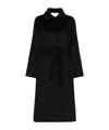 Max Mara Manuela Belted Wool Jersey Midi Coat In Black