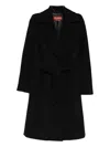 Max Mara Wool Long Coat In Blue