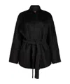 Max Mara Belted Coat In Black