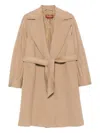 Max Mara Belted Coat In Brown
