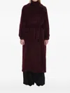 Max Mara Lpaca-blend Oversized Long Coat In Burgundy