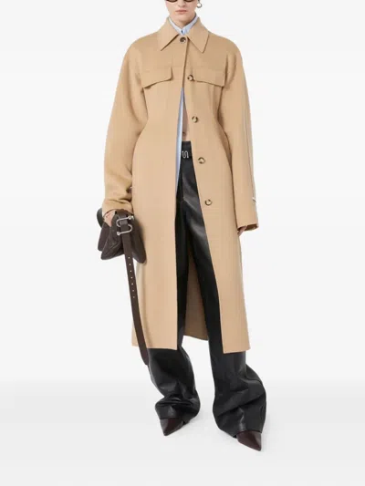 Max Mara Belted Coat In Brown
