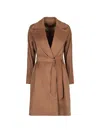 Max Mara Belted Coat In Neutral
