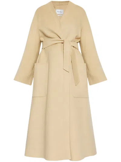 Max Mara Belted Coat In Neutrals