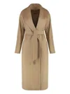 Max Mara Studio Coat In Cashmere Blend In Nude