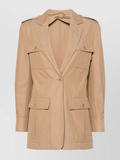 MAX MARA BELTED COTTON TRENCH COAT WITH REAR VENTS