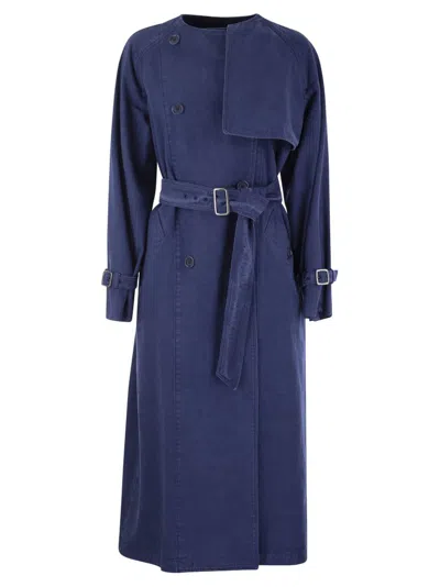 Max Mara Belted Double In Blue