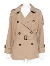 Max Mara Belted Double-breasted Coat In Neutral