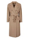 Max Mara Madame Double-breasted Wool And Cashmere Coat In Neutral