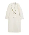 Max Mara Madame Double-breasted Wool And Cashmere-blend Coat In White