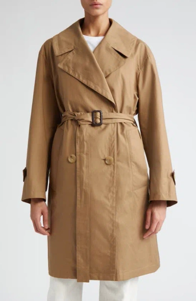 Max Mara Belted Double Breasted Trench Coat In Ecru