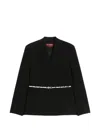 Max Mara Double-breasted Triacetate Blazer In Blue
