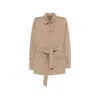 Max Mara Belted Fitted Jacket In Neutral