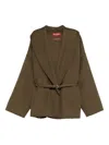 Max Mara Belted Jacket In Brown
