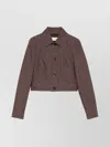 Max Mara Belted Jacket With Buttoned Cuffs And Epaulettes In Brown